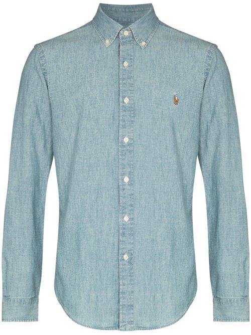 Camicia Polo Pony in chambray di cotone Polo Ralph Lauren | 710548538001